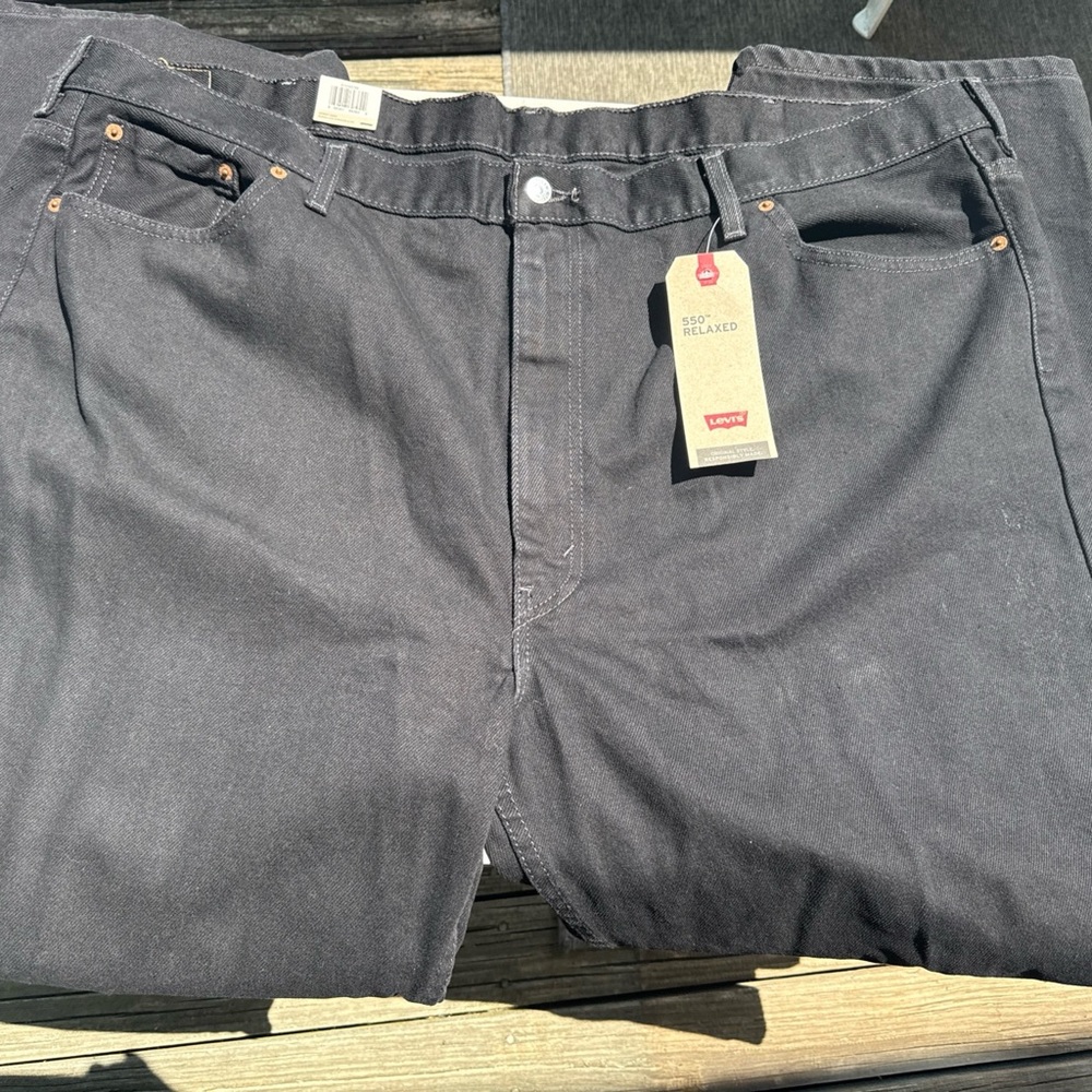 Levi's Black Relaxed Fit Jeans Classic Style 50 x 34 new NWT